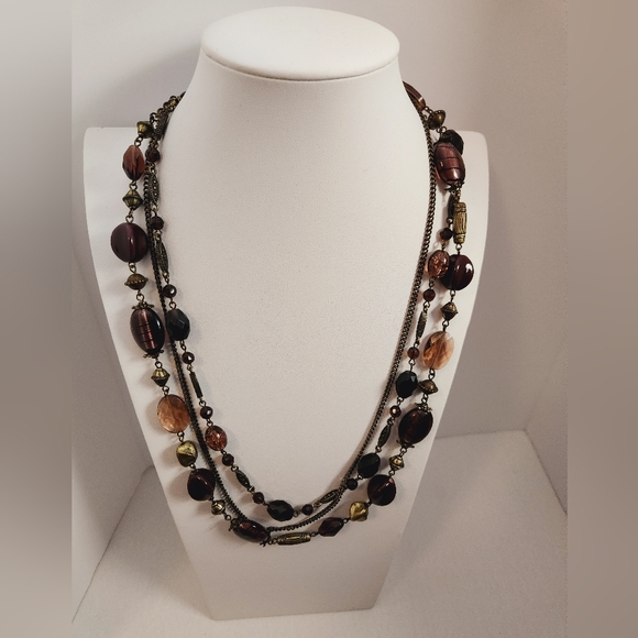 Vintage Premier Design Retired Facated Purple Amethyst Bead multistrand Necklace - Picture 10 of 12